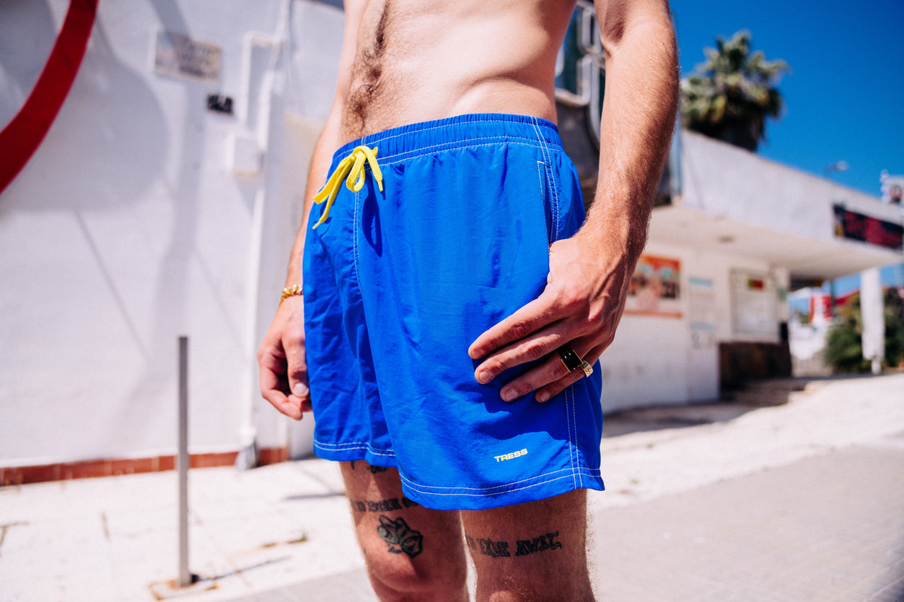 swim shorts mens blue
