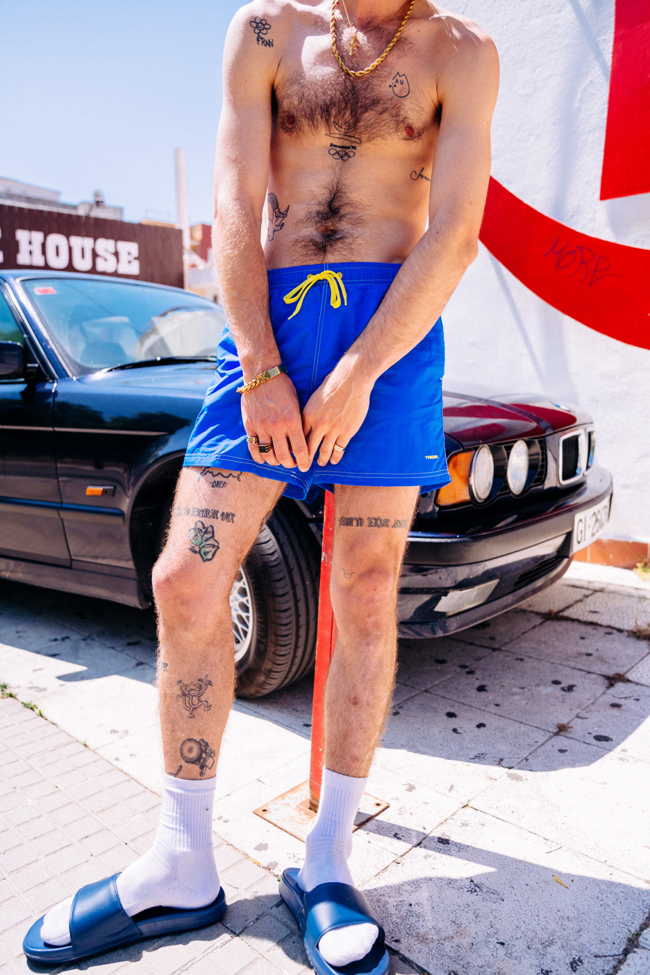 swim shorts blue