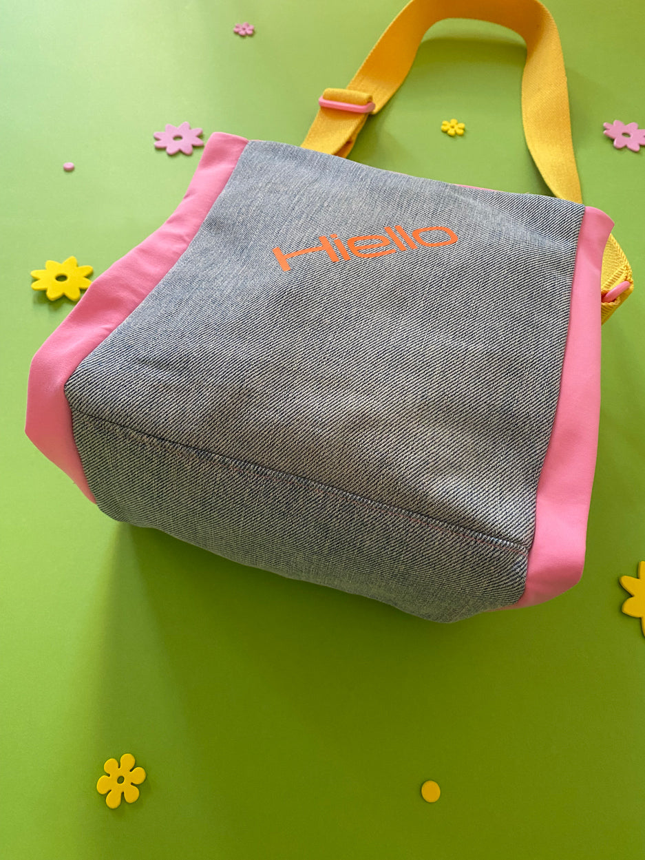 upcycled denim tote bag